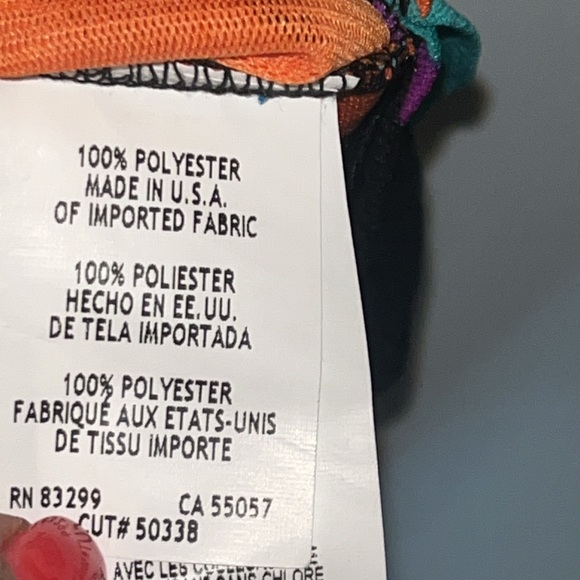 Annalee + Hope Poncho Cape Size Medium Batwing Sleeves Abstract Color Block - Picture 7 of 7